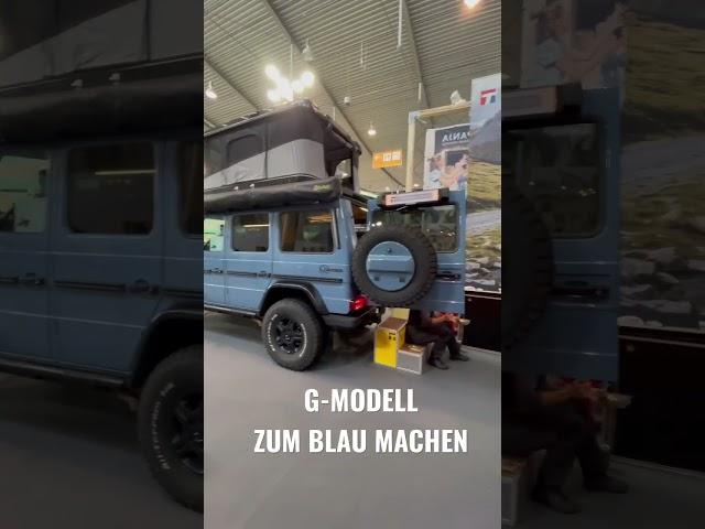 Offroadcamper Mercedes G Modell von Terracamper. Weltreisemobil mit Allrad mit schlauem Ausbau. CMT