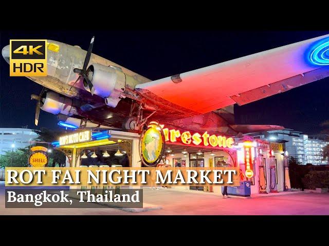 [BANGKOK] Train Night Market Srinakarin (Talad Rot Fai) "One Of Best Night Market |Thailand [4K HDR]