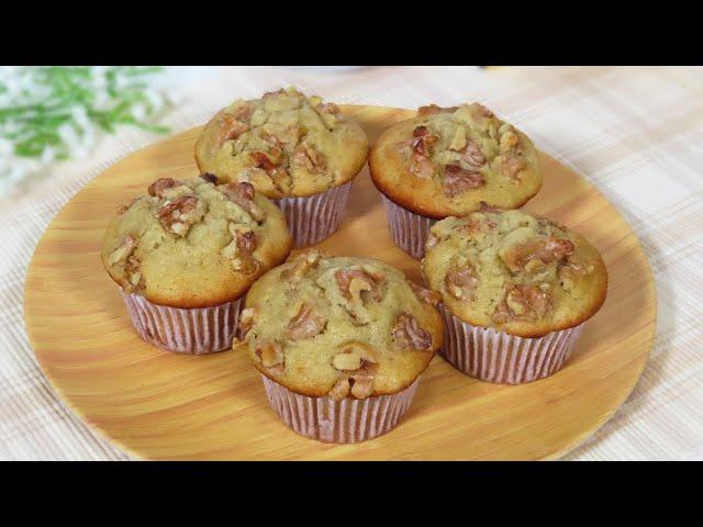 Easy Banana Walnut Muffins/ Best Recipe I Jono Sweet Treats