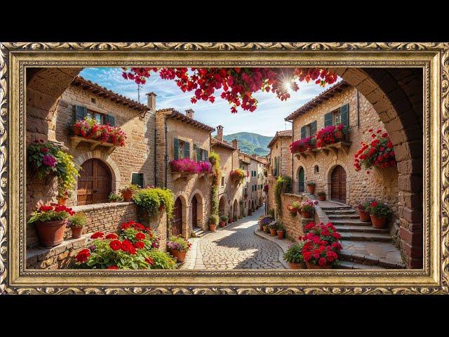 16 Timeless Villages Framed Paintings | Relaxing Jazz Music | TV Art Slideshow | 8 Hours | 4K