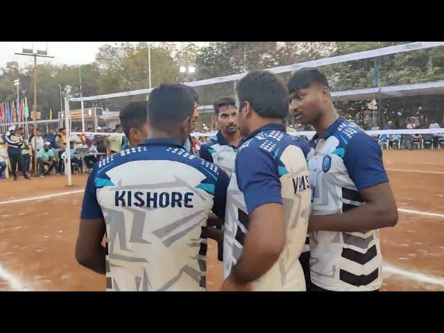 Hyderabad Vs Cyberabad Police Volleyball final match. 3rd Telangana State Police Games at Karimnagar