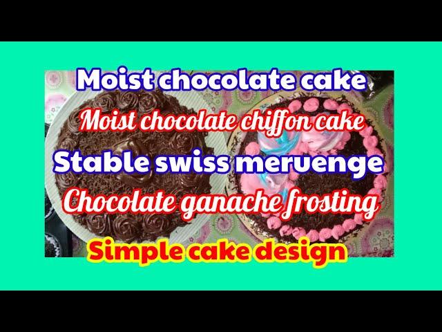 How to make Soft chocolate chiffon cake| chocolate ganache with swiss meringue|WengBaalChannel