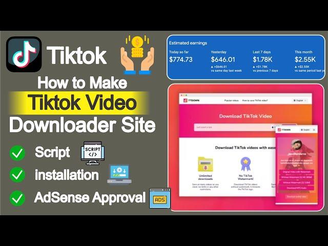 How to Make Tiktok Video Downloader Website || Tiktok Video Downloader Script