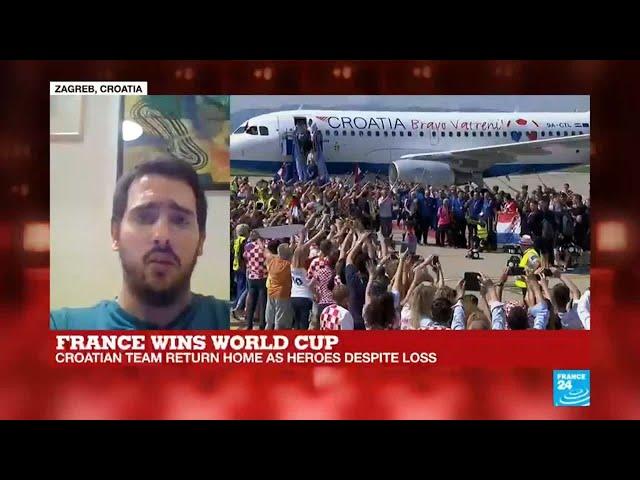 World Cup 2018: Croatian players are welcomed home as champions