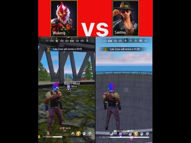 wukong vs santino character free fire Rs Badshah Gaming SHORTS VIRAL #shorts