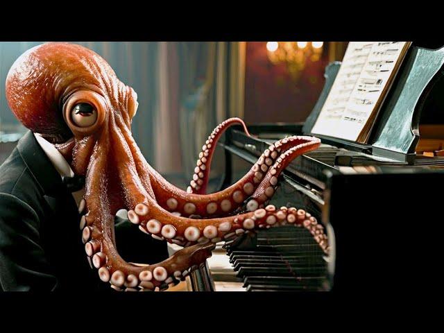 The Octopus Trial | Alien Piano Concert AI Music Video