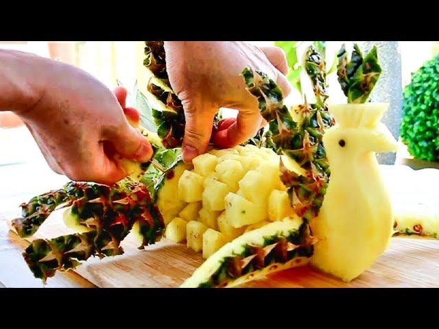 Art In Pineappie  Peacock | Fruit & Vegetable Carving Lessons