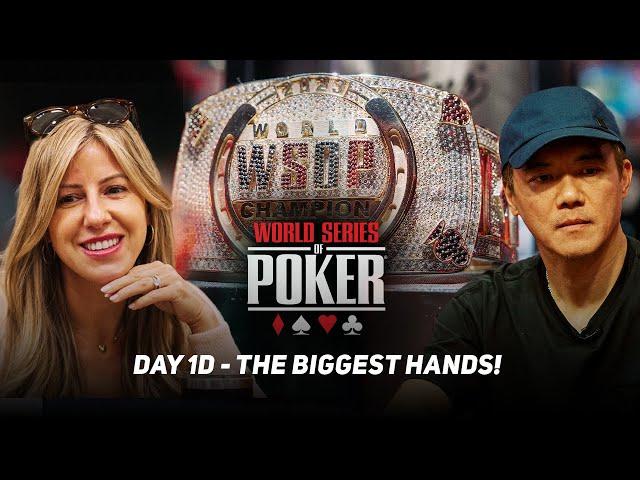 WSOP Main Event Day 1d - BIG POTS with John Juanda & Kristen Foxen