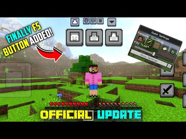 Finally F5 Button Released For Minecraft Pocket Edition!!