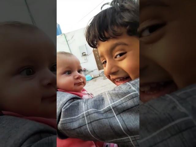 Hammad meets with his cousin / #cutebaby #baby #trending #shortvideo