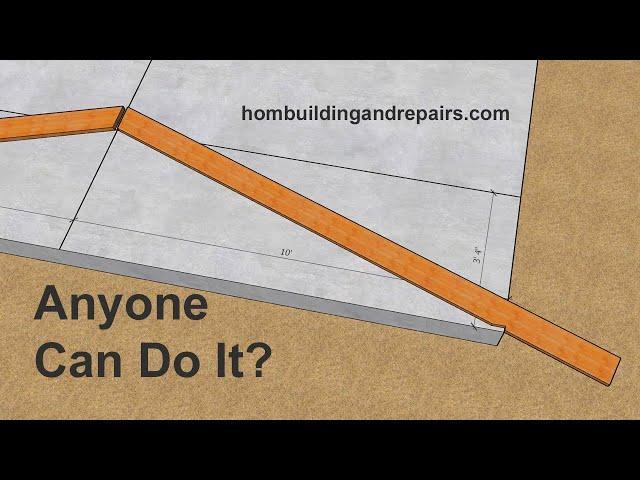 EASIEST Method Ever For Making Gable Roof Rafters Without Complicated Math Formulas