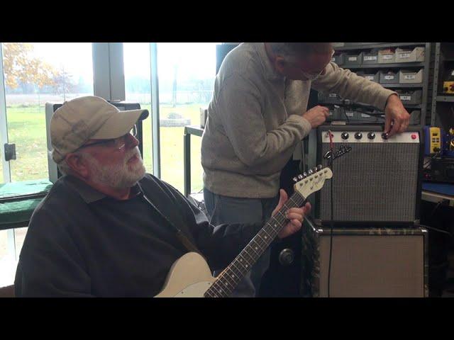 3 Tube type guitar amplifiers test at D-Lab Electronics Homebrew Astatic 6G2 Princeton Fender Deluxe