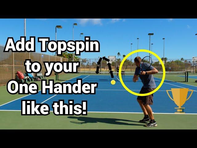 How to hit heavy topspin one handed backhands