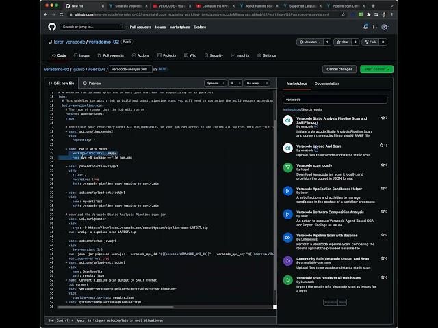 Veracode and Github Integration