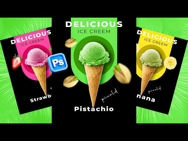 Photoshop Tutorial | Create Stunning Ice Cream Designs for Beginners