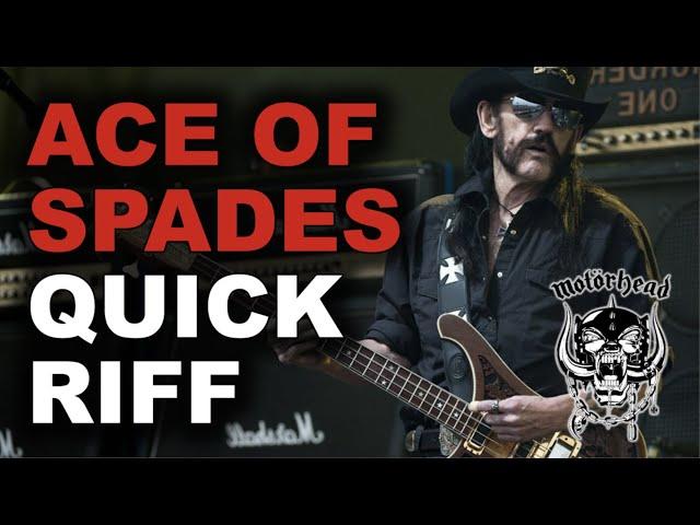 Quick Riff: Motörhead- Ace of Spades