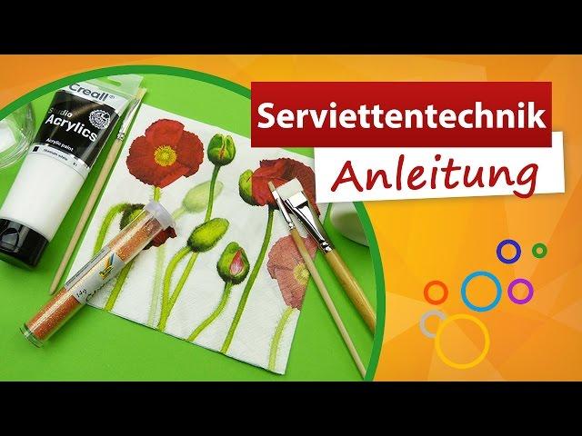  Serviettentechnik Anleitung  Bastelanleitung - trendmarkt24