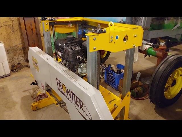 Frontier OS27 Sawmill Power Head lift - down