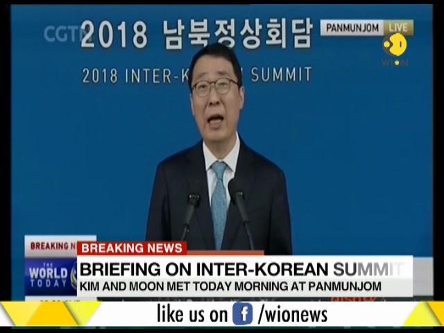 South Korea holds press conference on peace talks with North Korea