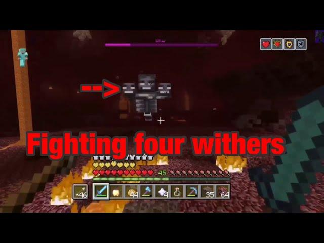 Minecraft  how I fight the wither | MJ WHITHER