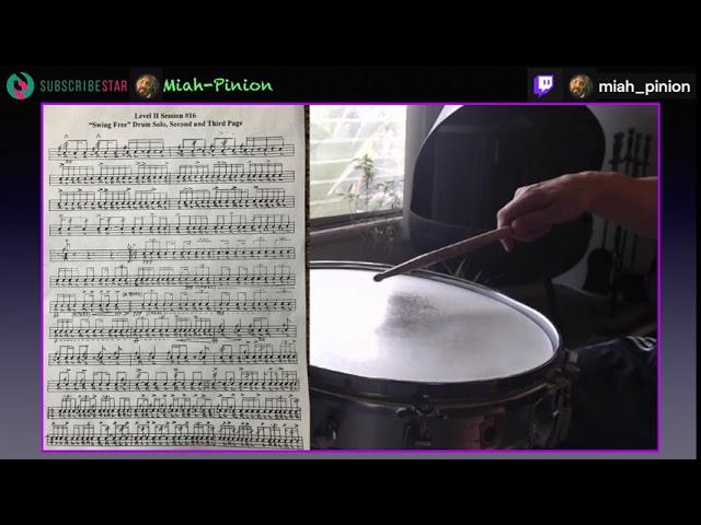 "Swing Free" Snare Drum Etude - Written by Robert Carson - Performed by Miah Palmer