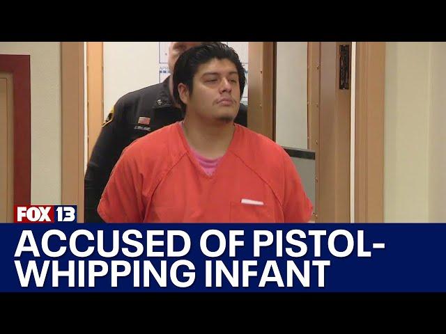 Father accused of pistol-whipping infant son, threatening girlfriend | FOX 13 Seattle