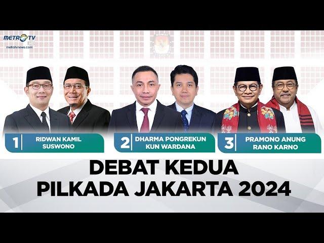 [FULL] DEBAT KEDUA PILKADA JAKARTA 2024: RIDWAN-SUSWONO, DHARMA-KUN, PRAMONO-RANO