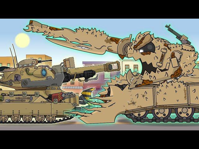 Devourer vs Flamethrower. Cartoons about tanks