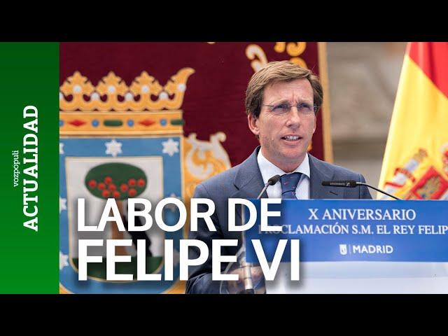 Almeida ensalza la labor de Felipe VI para la convivencia en España