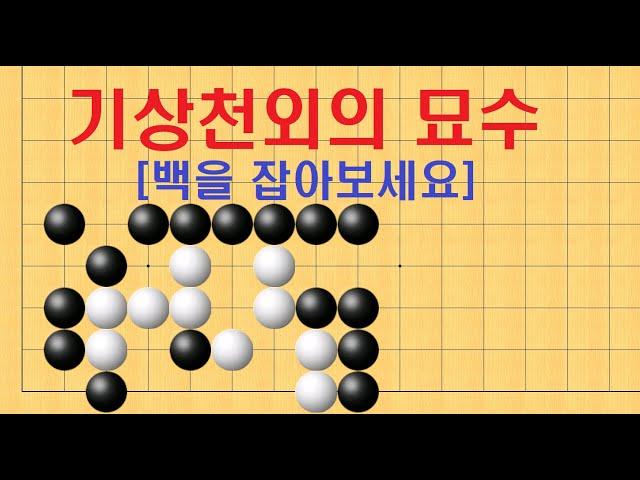 바둑 묘수 사활 - 기상천외의 묘수가 나옵니다.  백을 잡아보세요