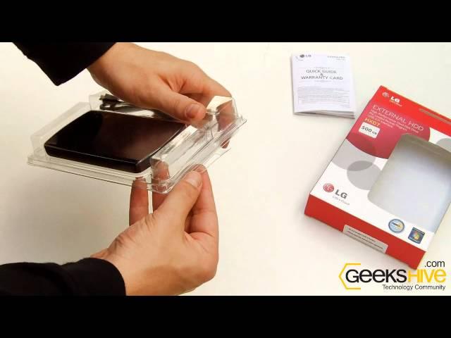 LG HXD7 High Quality 2.5" External Hard Drive - Unboxing by www.geekshive.com