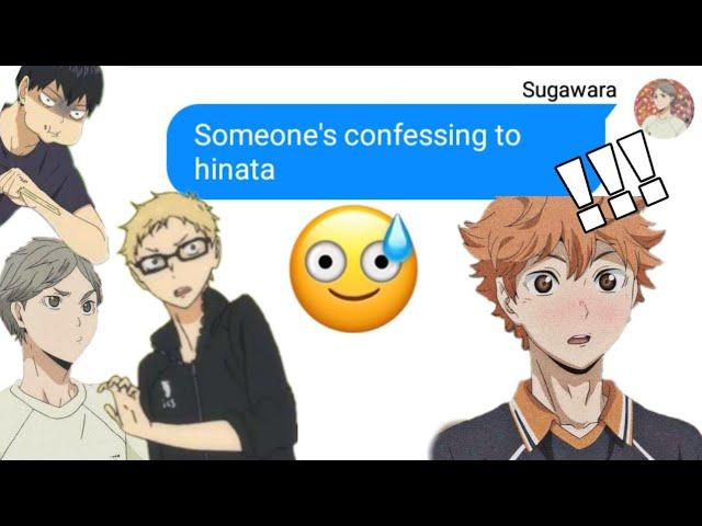 Haikyuu group chat | someone's confessing to hinata