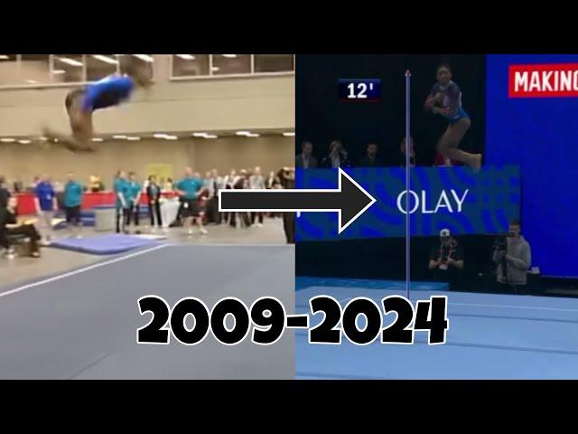 Simone Biles first pass evolution (2009-2024)‍️