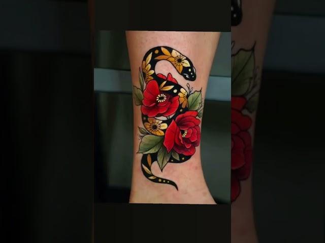 Top 10 Neo-traditional snake tattoos ideas