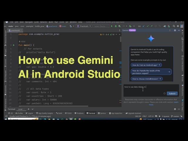 How to use Gemini in Android Studio