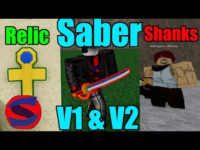 HOW TO GET SABER V1 & V2 In Blox Fruits - Roblox