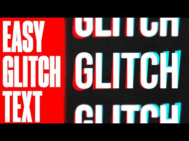 Easy Glitch Text Effect (No Photoshop Required!)