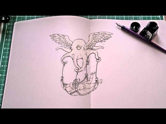 Flying Octopus - Illustration animated in After Effects