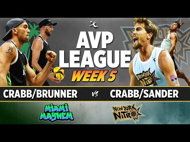 Ta.Crabb/Sander vs. Tr.Crabb/Brunner | New York Nitro vs. Miami Mayhem AVP LEAGUE WEEK 5