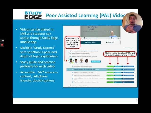 How To Incorporate Study Edge Lecture PAL into Your SI Program