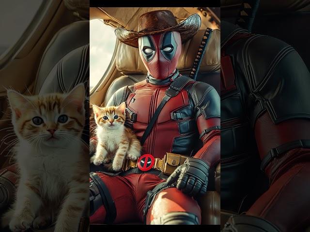 DEADPOOL AND KITTEN  AI #deadpool #marvel