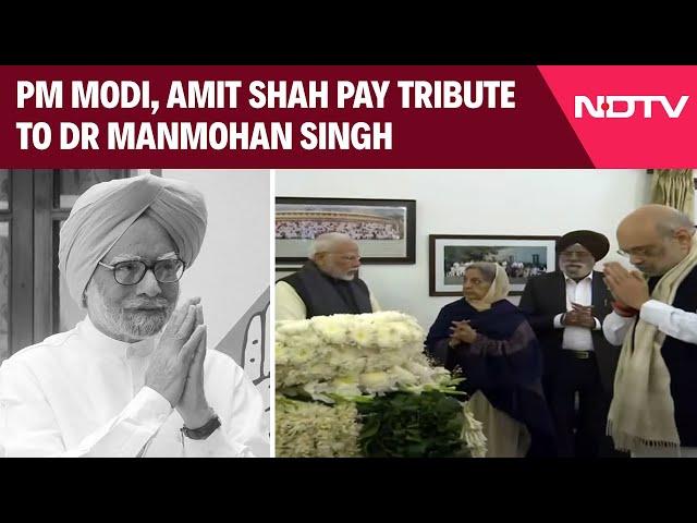 Manmohan Singh Death News | PM Narendra Modi And Amit Shah Pay Tribute To Dr Manmohan Singh