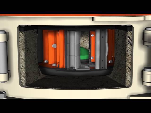 VSI Crusher Animation - Metso's Barmac VSI Orange Rotor