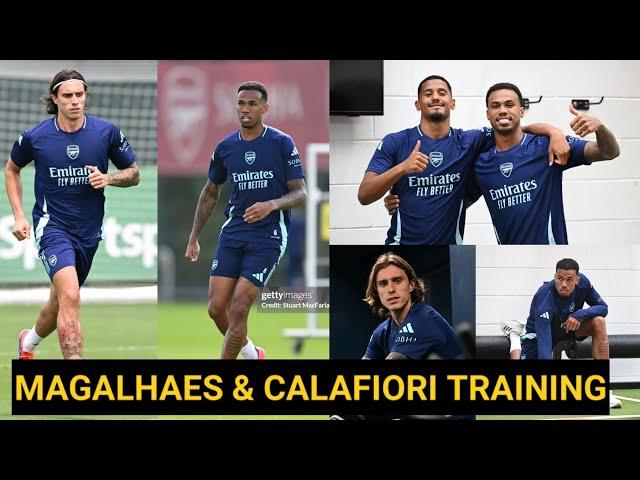 BREAKING️Magalhaes & Calafiori Training Today!! Arsenal Injury BOOST! Tomiyasu, Tierney & White