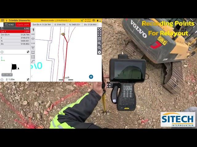 SITECH Siteworks Recording House Layout Points For Relayout