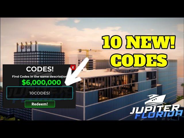 🪐 10 WORKING CODES FOR JUPITER FLORIDA! | ROBLOX JUPITER FLORIDA CODES 