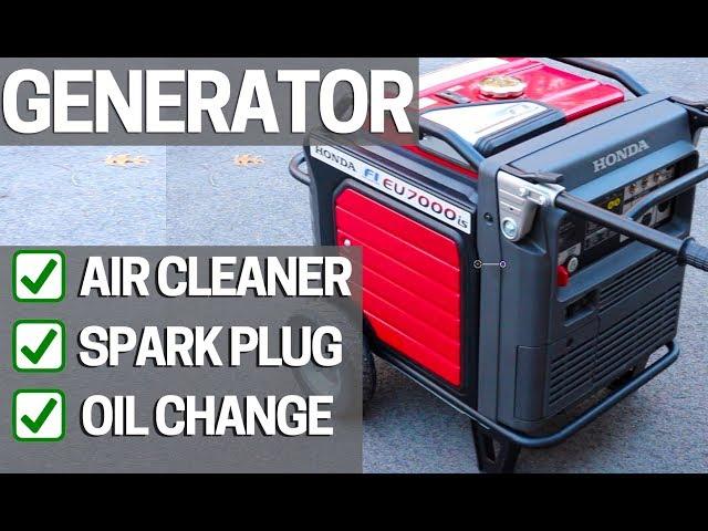 Honda EU7000is Generator Oil Change / Spark Plug Replacement & Air Cleaner