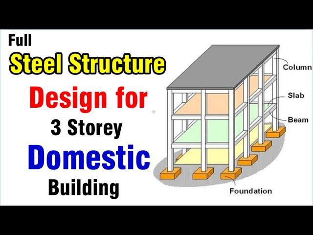 Full Steel Structure Design for 3 Storey Domestic Building