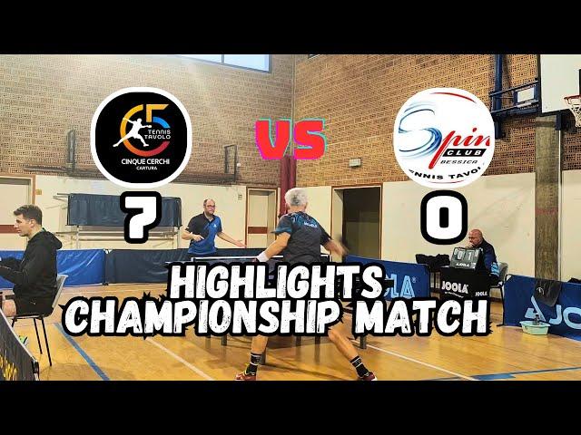 TABLE TENNIS MACH | TT 5 CERCHI VS TT SPIN CLUB GOLD - HIGHLIGHTS 