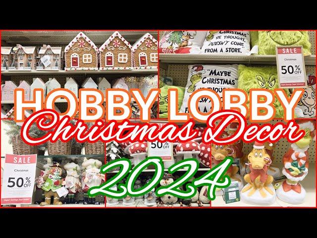 HOBBY LOBBY CHRISTMAS DECOR 2024 50% OFF SHOP WITH ME